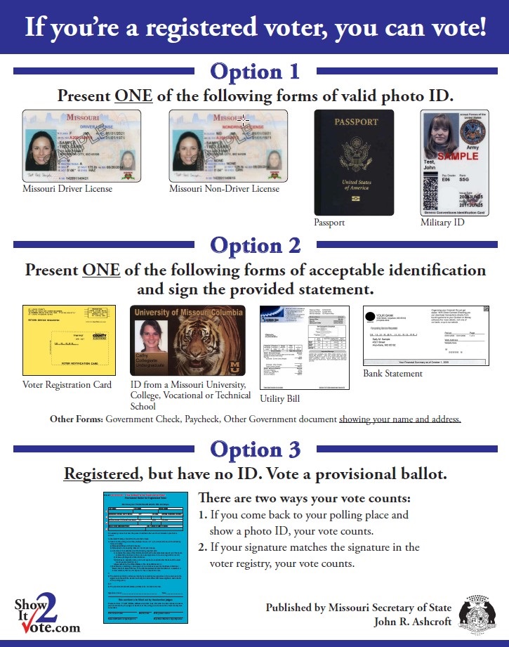 ID Requirements Jackson County Missouri Election Board